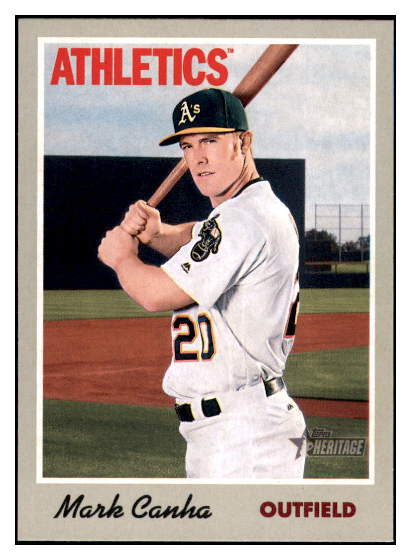 2019 Topps Heritage Mark Canha    Oakland Athletics #102 Baseball card   TMH1C_1a simple Xclusive Collectibles   