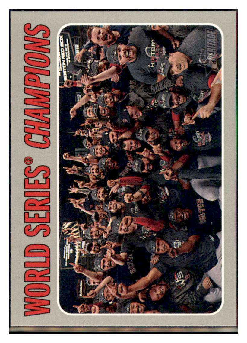 2019 Topps Heritage World Series
  Champions WSH    Boston Red Sox #1
  Baseball card   TMH1C_1a simple Xclusive Collectibles   