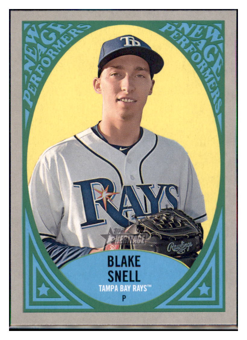 2019 Topps Heritage Blake Snell    Tampa Bay Rays #NAP-1 Baseball card   TMH1C simple Xclusive Collectibles   