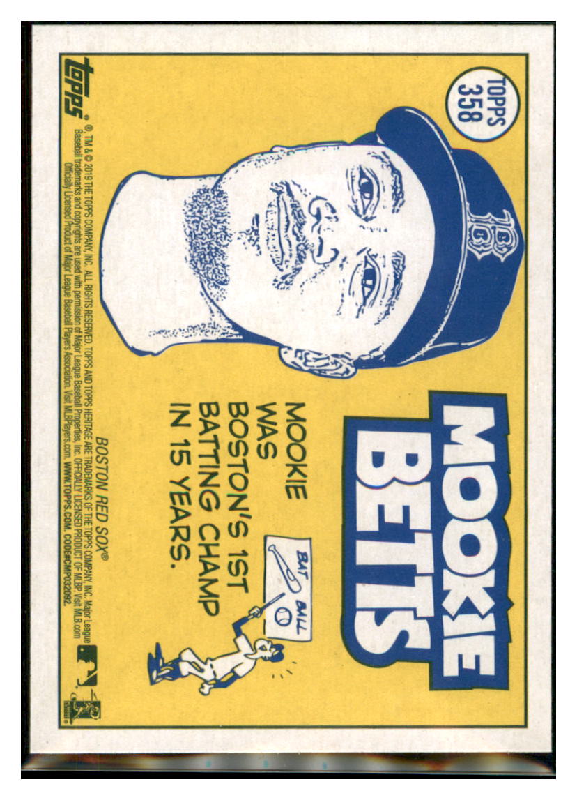 2019 Topps Heritage Mookie Betts    Boston Red Sox #358 Baseball card Sporting News TMH1C simple Xclusive Collectibles   
