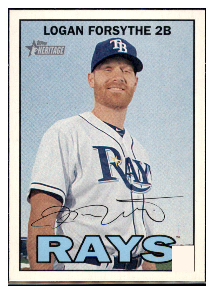 2016 Topps Heritage Logan Forsythe    Tampa Bay Rays #2 Baseball card   TMH1C simple Xclusive Collectibles   