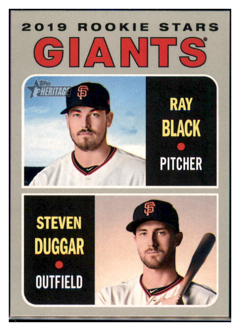 2019 Topps Heritage Steven Duggar / Ray
  Black CPC, RC, RS    San Francisco
  Giants #267 Baseball card   TMH1C_1a simple Xclusive Collectibles   