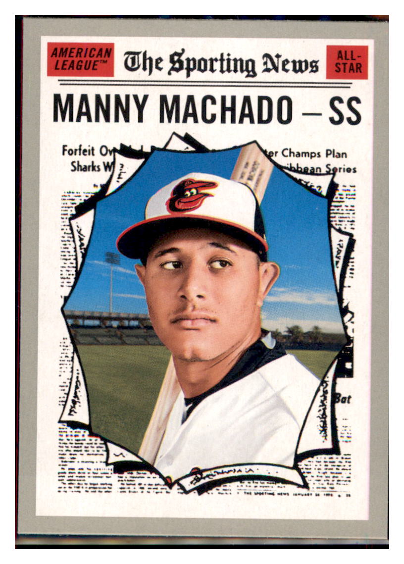2019 Topps Heritage Manny Machado    Baltimore Orioles #354 Baseball card Sporting News TMH1C_1a simple Xclusive Collectibles   