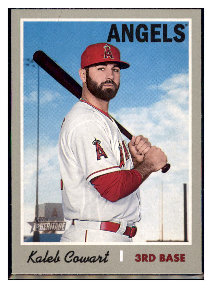 2019 Topps Heritage Kaleb Cowart    Los Angeles Angels #228 Baseball
  card   TMH1C_1a simple Xclusive Collectibles   