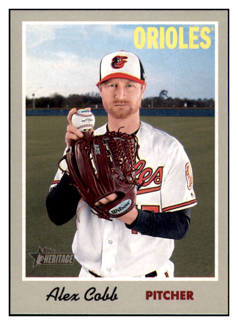 2019 Topps Heritage Alex Cobb    Baltimore Orioles #20 Baseball card   TMH1C simple Xclusive Collectibles   