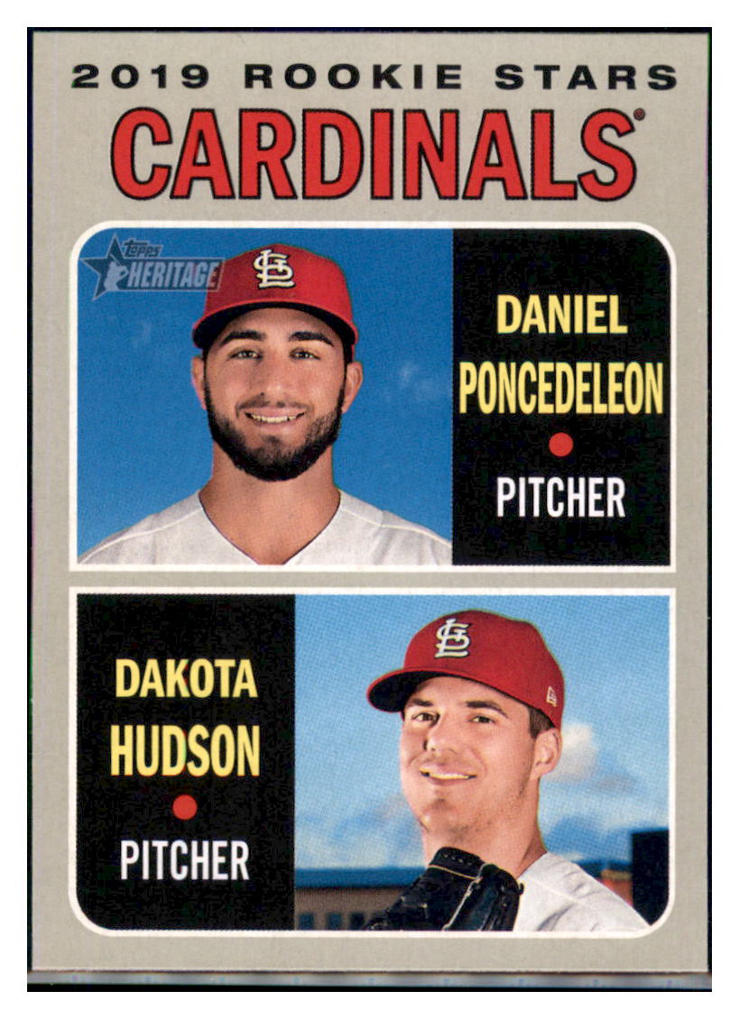 2019 Topps Heritage Dakota Hudson /
  Daniel Poncedeleon CPC, RC, RS    St.
  Louis Cardinals #96 Baseball card  
  TMH1C_1a simple Xclusive Collectibles   