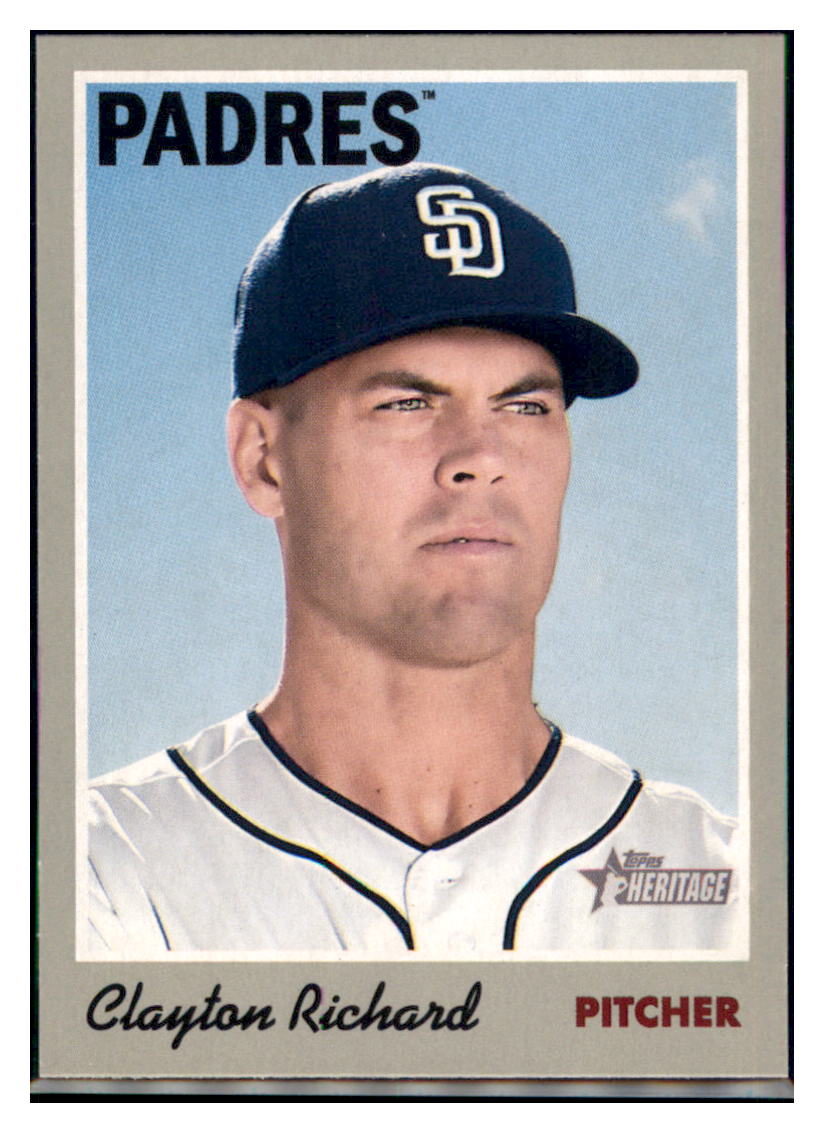 2019 Topps Heritage Clayton Richard    San Diego Padres #79 Baseball card   TMH1C simple Xclusive Collectibles   