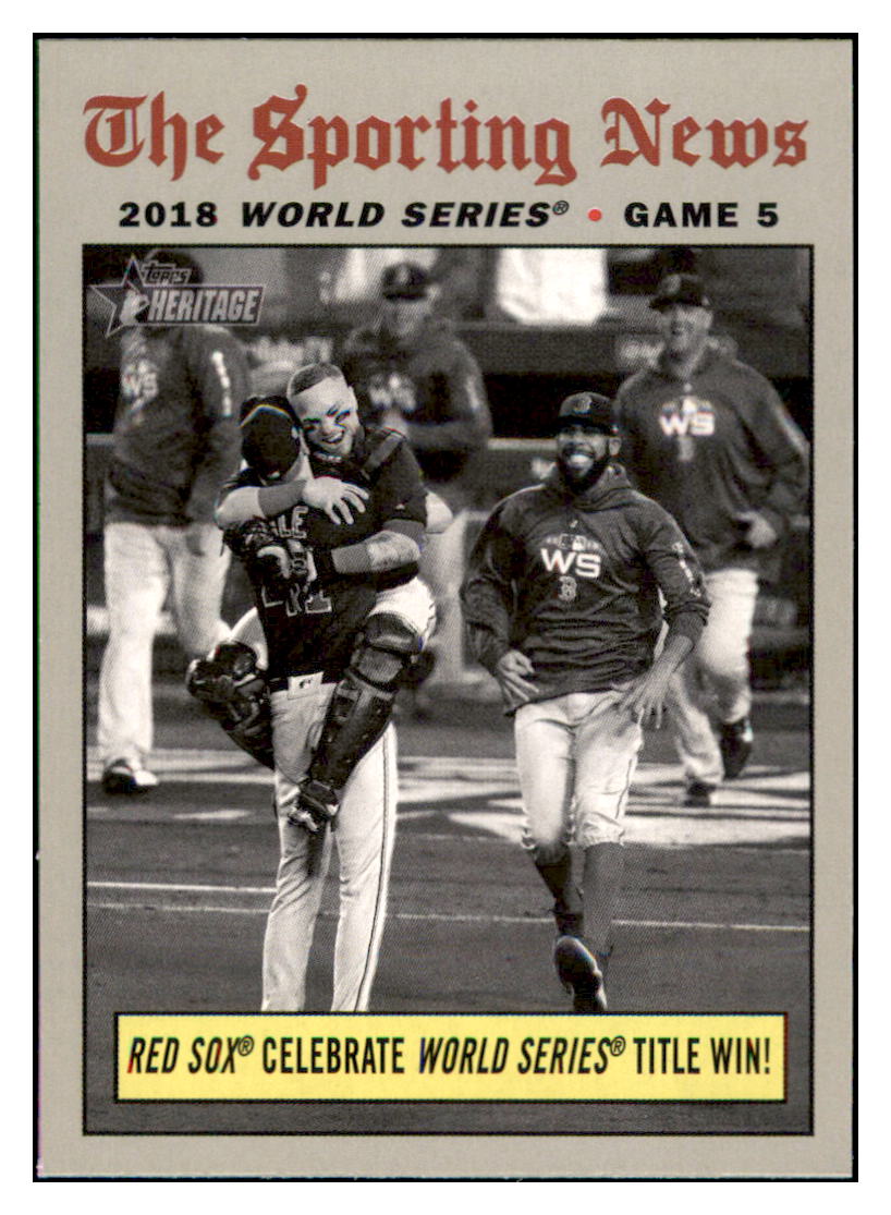 2019 Topps Heritage
  Red Sox Celebrate World Series Title Win! WSH    Boston Red Sox #310 Baseball card    TMH1B_1a simple Xclusive Collectibles   