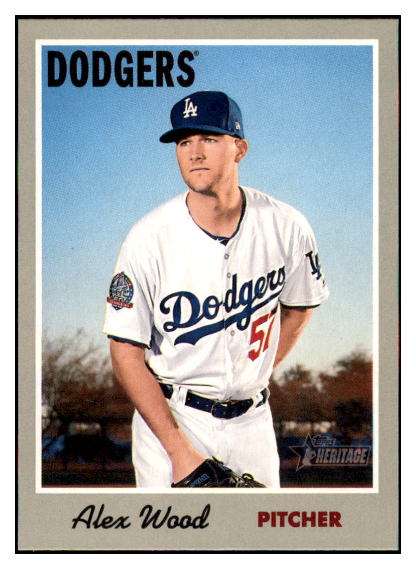 2019 Topps Heritage Alex Wood    Los Angeles Dodgers #5 Baseball card    TMH1B simple Xclusive Collectibles   