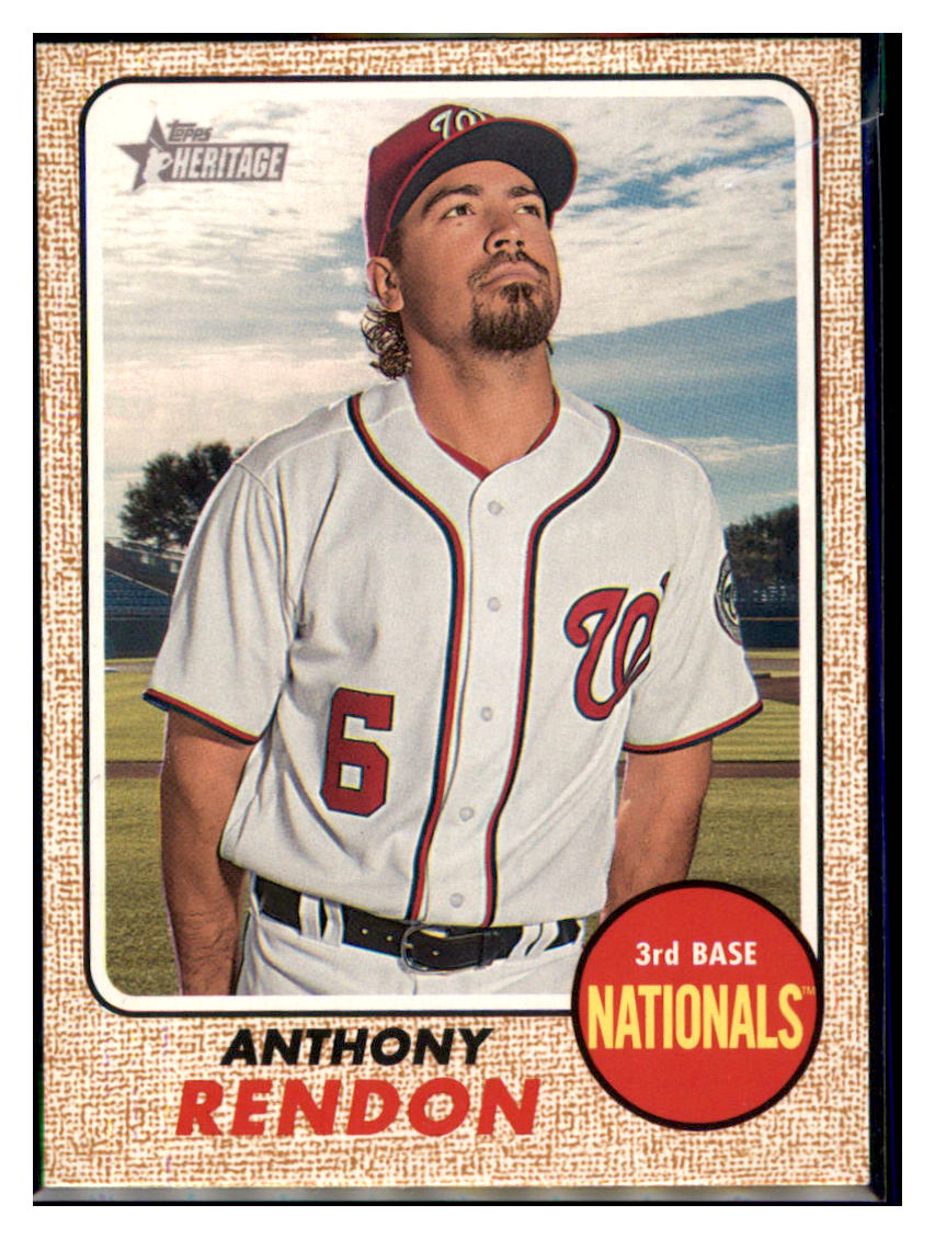 2017 Topps Heritage Anthony Rendon    Washington Nationals #355 Baseball
  card    TMH1B simple Xclusive Collectibles   