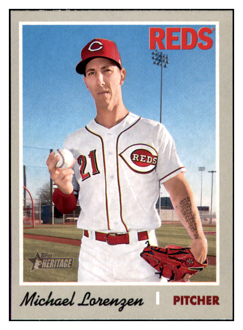 2019 Topps Heritage Michael Lorenzen    Cincinnati Reds #159 Baseball card    TMH1B simple Xclusive Collectibles   