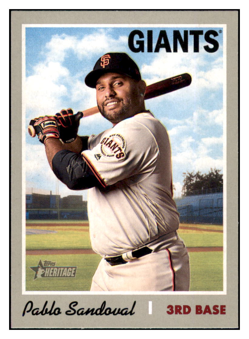 2019 Topps Heritage Pablo Sandoval    San Francisco Giants #276 Baseball
  card    TMH1B simple Xclusive Collectibles   