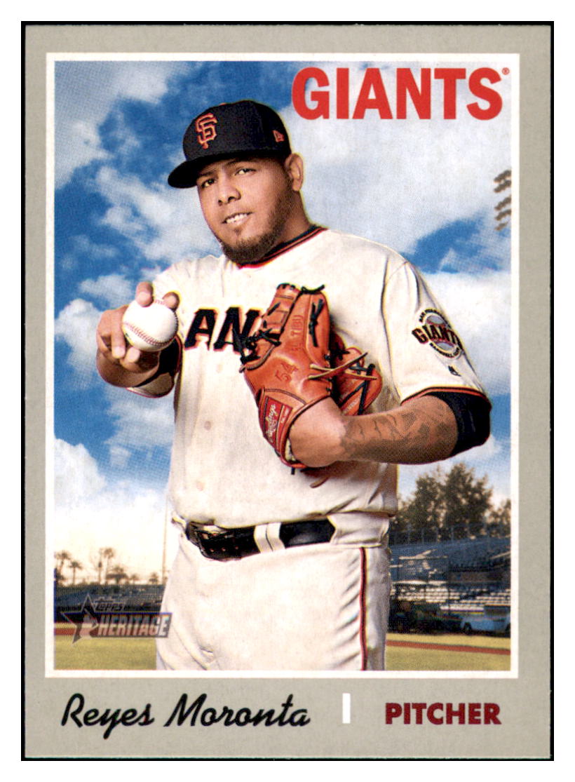 2019 Topps Heritage Reyes Moronta    San Francisco Giants #337 Baseball
  card    TMH1B simple Xclusive Collectibles   