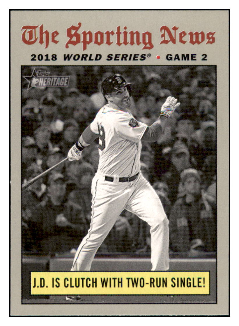 2019 Topps Heritage J.D. Is Clutch with
  Two-Run Single!    Boston Red Sox #306
  Baseball card    TMH1B simple Xclusive Collectibles   