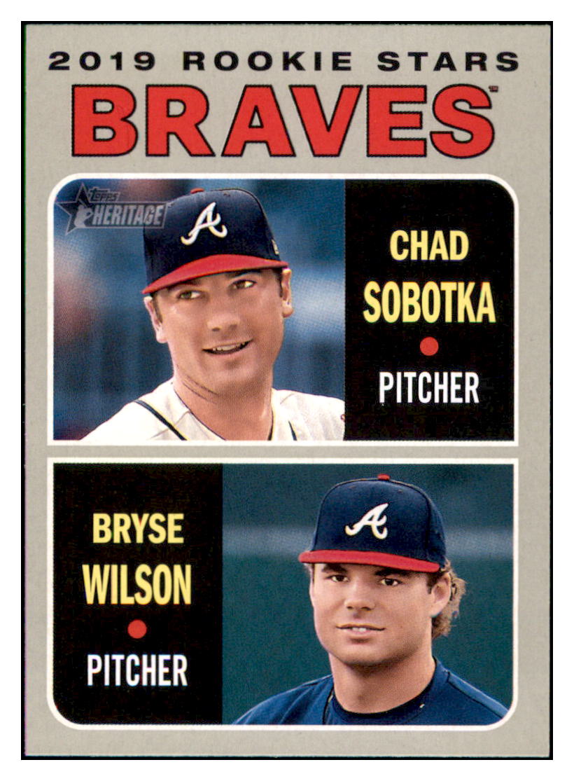 2019 Topps Heritage Chad Sobotka / Bryse
  Wilson CPC, RC, RS    Atlanta Braves
  #172 Baseball card    TMH1B simple Xclusive Collectibles   