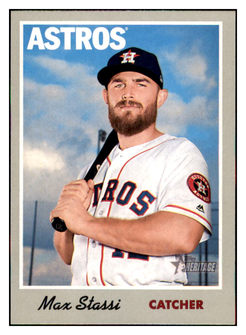 2019 Topps Heritage Max Stassi    Houston Astros #126 Baseball card    TMH1B simple Xclusive Collectibles   