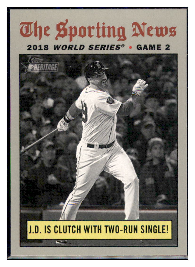 2019 Topps Heritage J.D. Is Clutch with
  Two-Run Single!    Boston Red Sox #306
  Baseball card    TMH1B_1a simple Xclusive Collectibles   