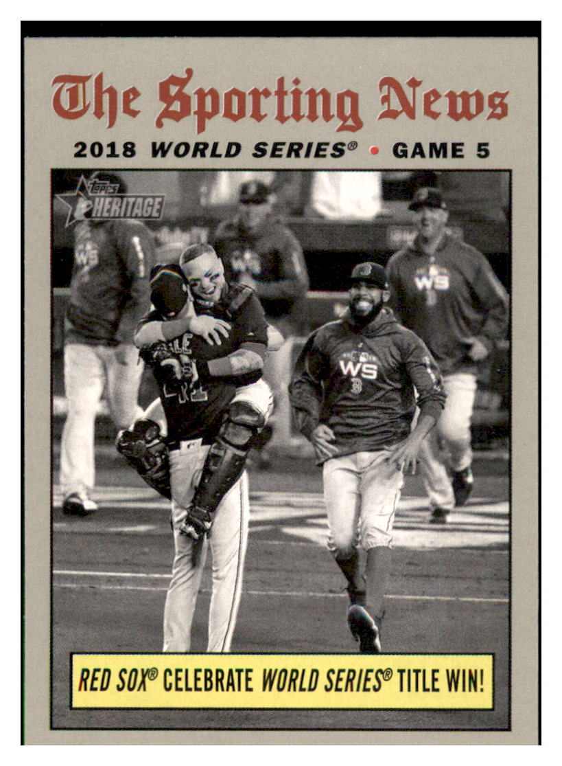 2019 Topps Heritage Red Sox Celebrate
  World Series Title Win! WSH    Boston
  Red Sox #310 Baseball card    TMH1B simple Xclusive Collectibles   