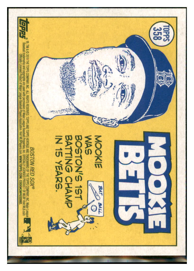 2019 Topps Heritage Mookie Betts    Boston Red Sox #358 Baseball card
  PSA   TMH1B simple Xclusive Collectibles   