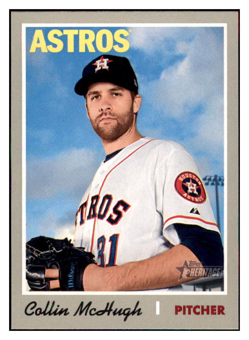 2019 Topps Heritage Collin McHugh    Houston Astros #155 Baseball card    TMH1B simple Xclusive Collectibles   