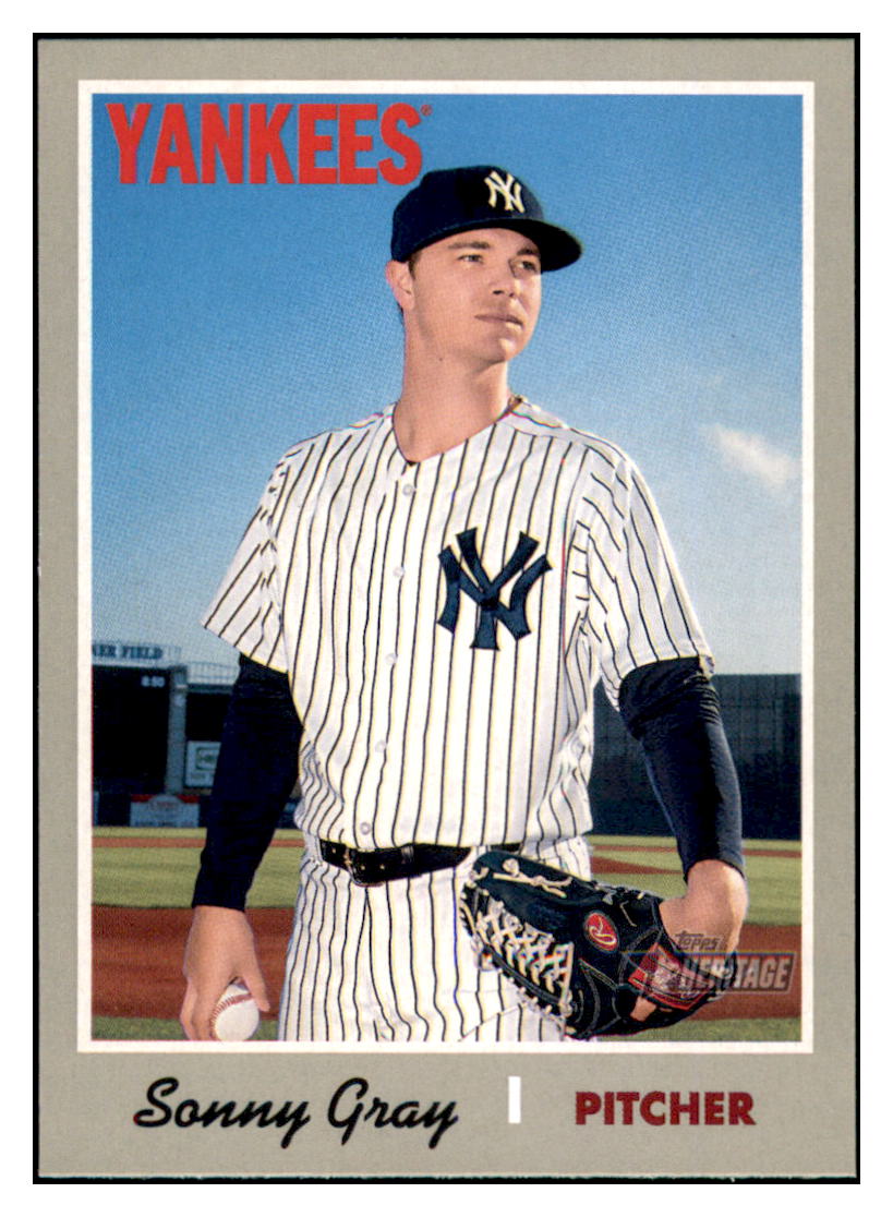2019 Topps Heritage Sonny Gray    New York Yankees #142 Baseball card    TMH1B simple Xclusive Collectibles   
