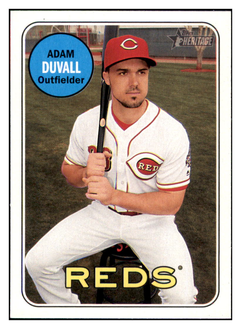 2018 Topps Heritage Adam Duvall    Cincinnati Reds #89 Baseball card    TMH1B simple Xclusive Collectibles   