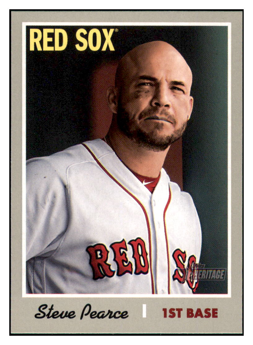 2019 Topps Heritage Steve Pearce    Boston Red Sox #265 Baseball card    TMH1B simple Xclusive Collectibles   