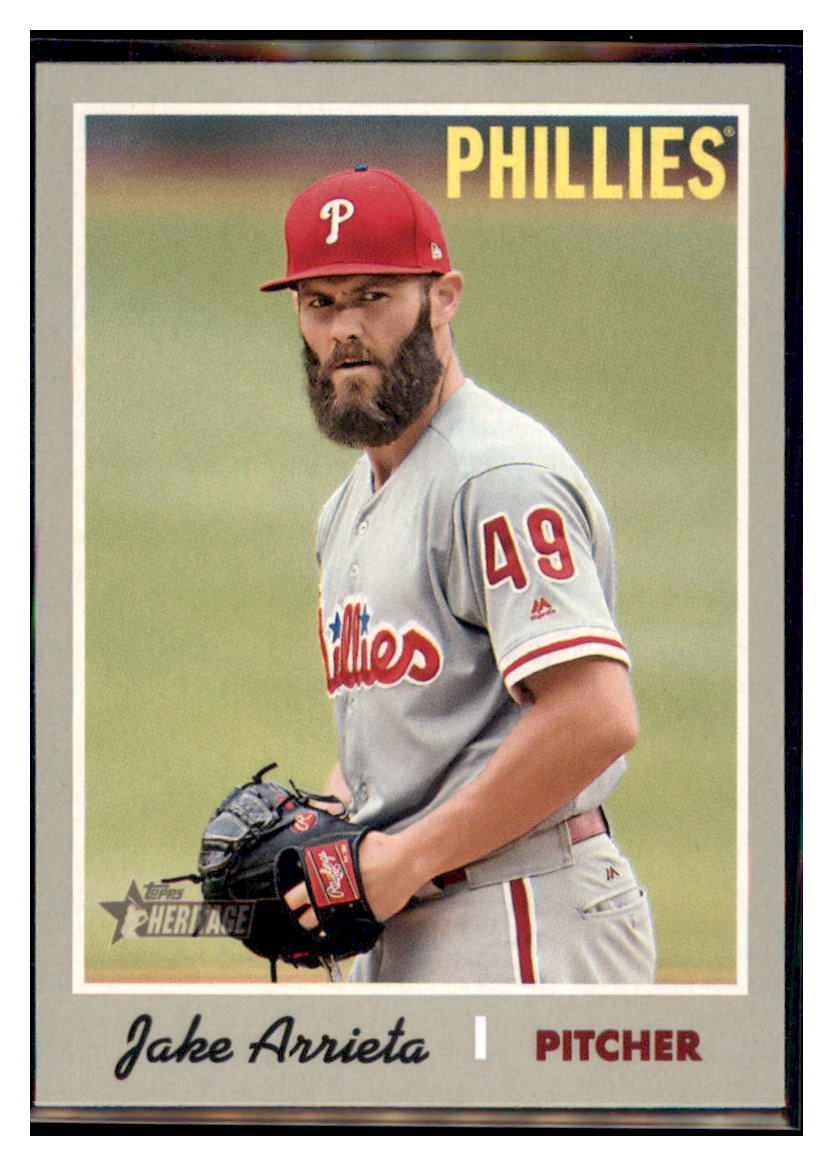 2019 Topps Heritage Jake Arrieta    Philadelphia Phillies #THC-403 Baseball
  card    TMH1B simple Xclusive Collectibles   