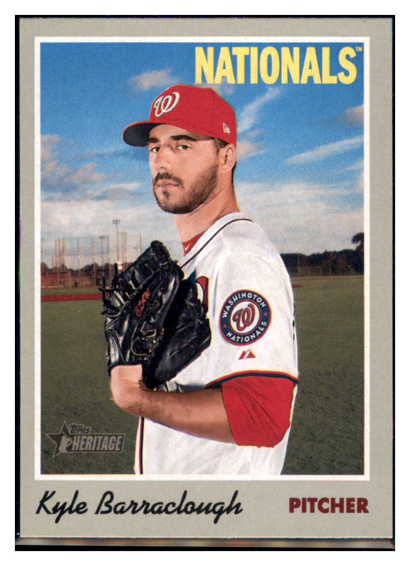2019 Topps Heritage Kyle Barraclough    Washington Nationals #118 Baseball
  card    TMH1B_1a simple Xclusive Collectibles   