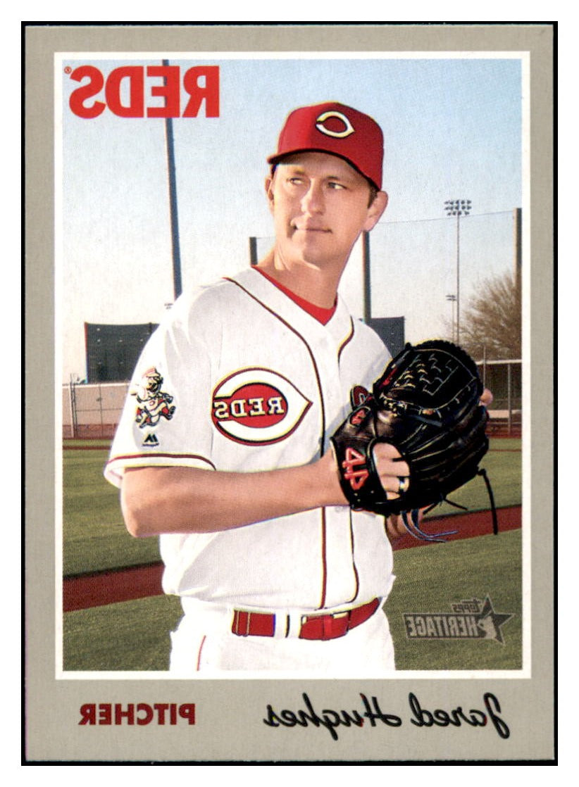 2019 Topps Heritage Jared Hughes    Cincinnati Reds #3 Baseball card    TMH1B_1a simple Xclusive Collectibles   