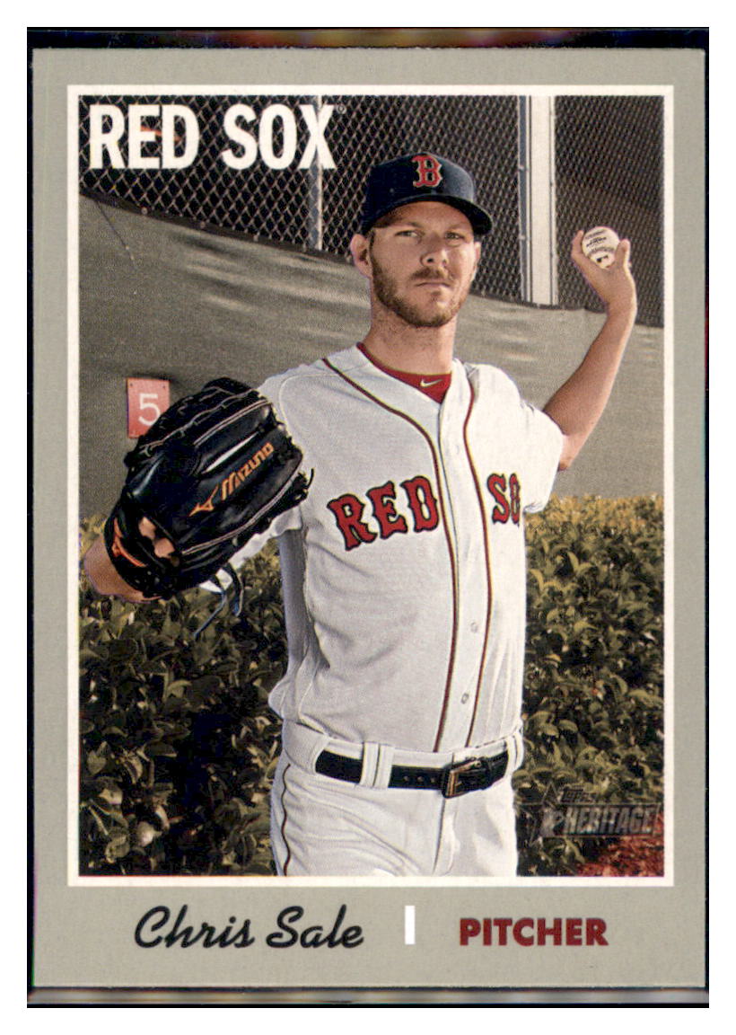 2019 Topps Heritage Chris Sale    Boston Red Sox #464 Baseball card    TMH1B simple Xclusive Collectibles   