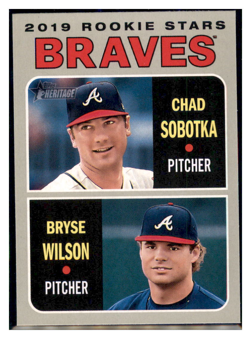2019 Topps Heritage Chad Sobotka / Bryse
  Wilson CPC, RC, RS    Atlanta Braves
  #172 Baseball card    TMH1B_1a simple Xclusive Collectibles   