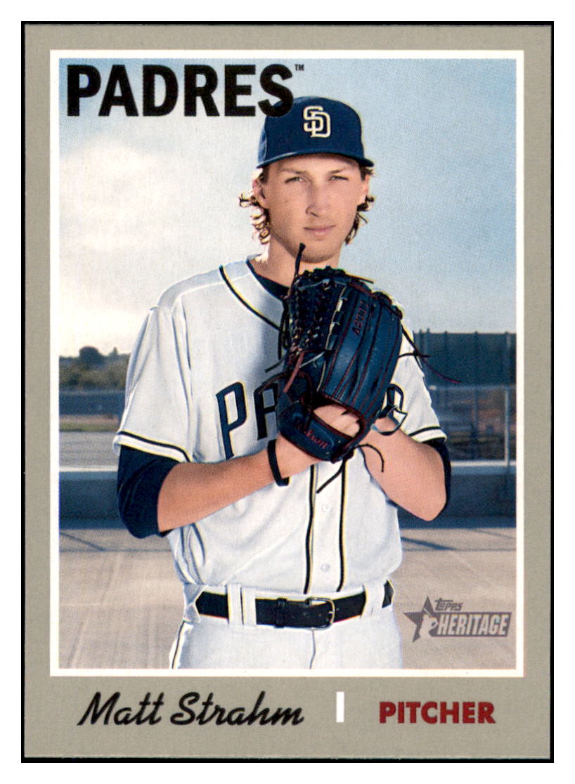 2019 Topps Heritage Matt Strahm    San Diego Padres #314 Baseball card    TMH1B simple Xclusive Collectibles   