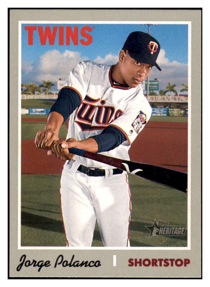2019 Topps Heritage Jorge Polanco    Minnesota Twins #379 Baseball card    TMH1B simple Xclusive Collectibles   