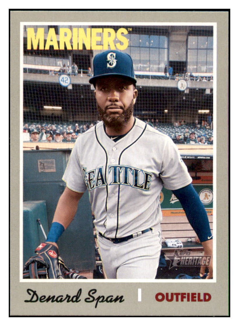 2019 Topps Heritage Denard Span    Seattle Mariners #339 Baseball card    TMH1B simple Xclusive Collectibles   