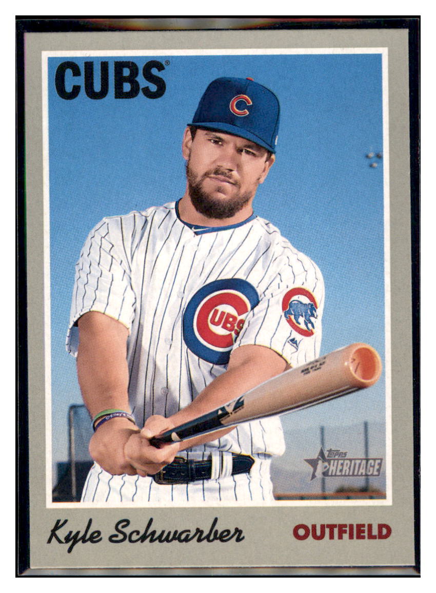 2019 Topps Heritage Kyle Schwarber    Chicago Cubs #117 Baseball card    TMH1B_1a simple Xclusive Collectibles   