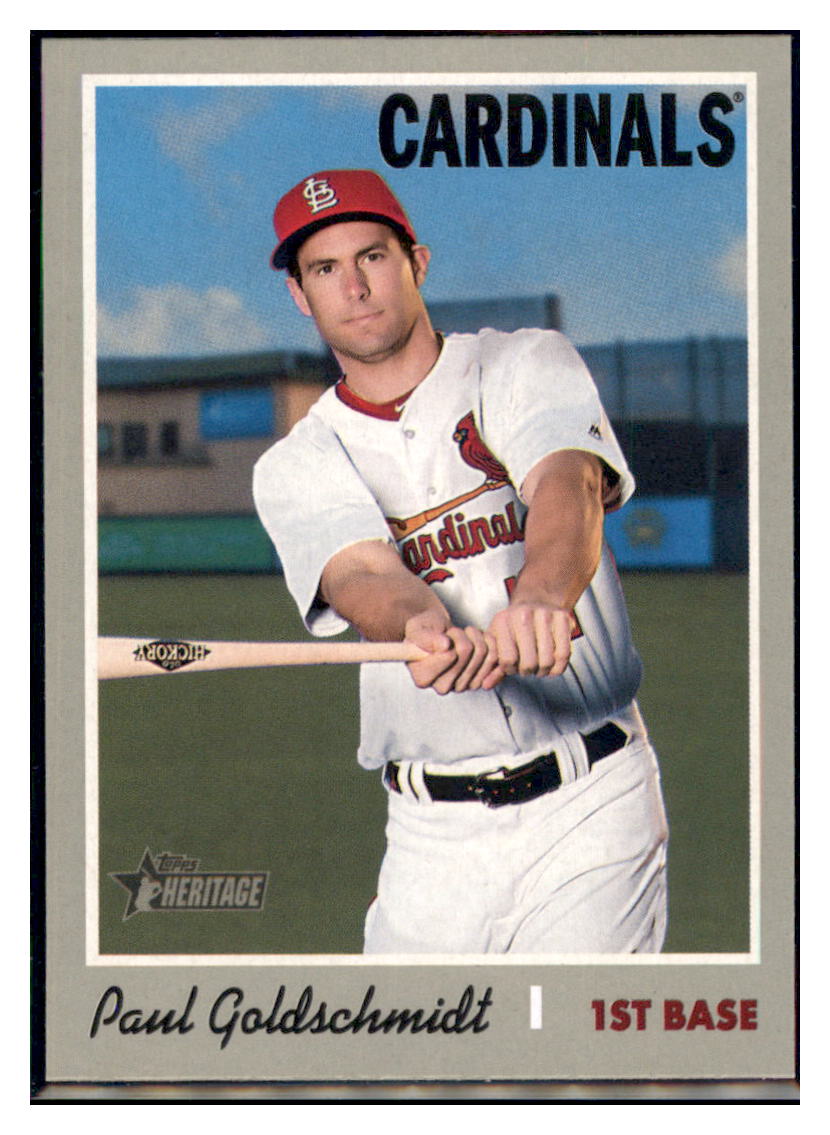 2019 Topps Heritage Paul Goldschmidt    St. Louis Cardinals #441 Baseball
  card    TMH1B simple Xclusive Collectibles   