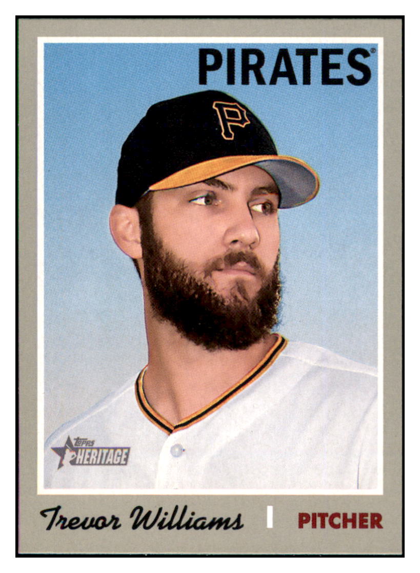 2019 Topps Heritage Trevor Williams    Pittsburgh Pirates #166 Baseball
  card    TMH1B simple Xclusive Collectibles   