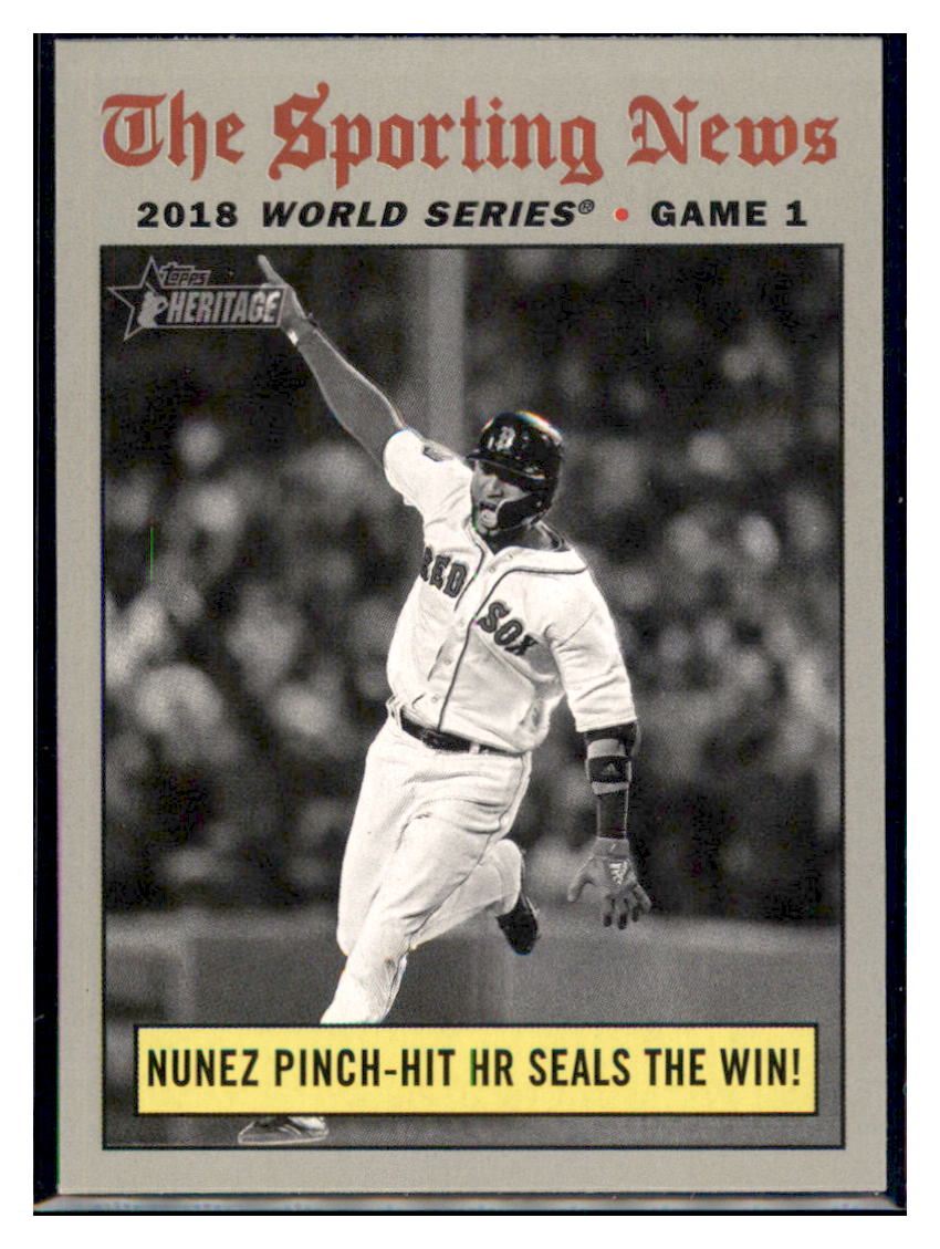 2019 Topps Heritage Nunez Pinch-Hit HR
  Seals the Win! WSH    Boston Red Sox
  #305 Baseball card    TMH1B_1a simple Xclusive Collectibles   