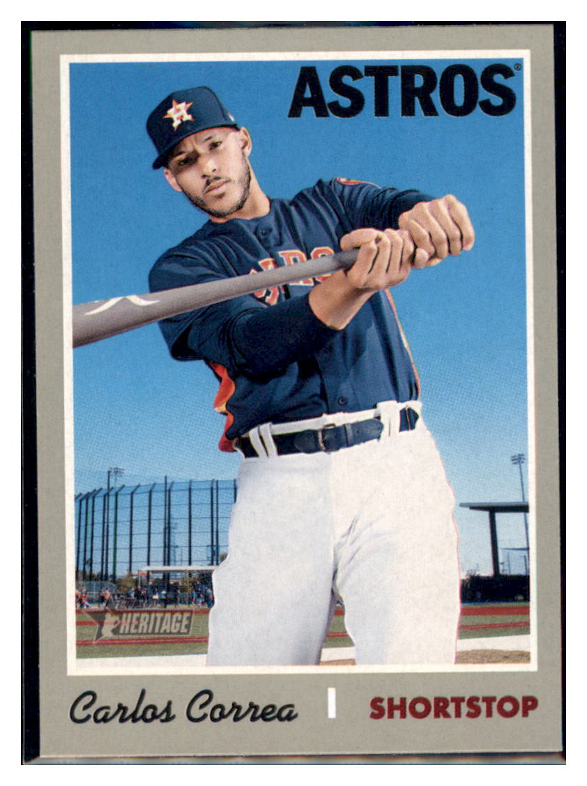 2019 Topps Heritage Carlos Correa    Houston Astros #423 Baseball card    TMH1B_1a simple Xclusive Collectibles   