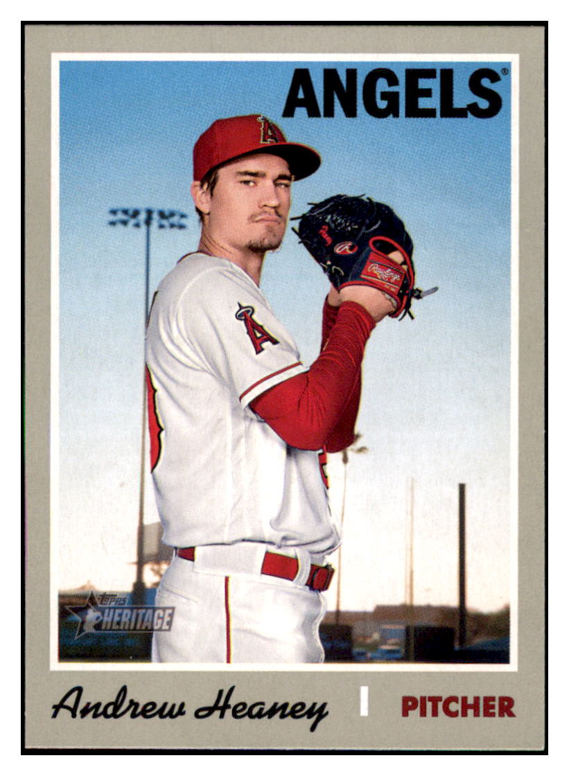 2019 Topps Heritage Andrew Heaney    Los Angeles Angels #203 Baseball
  card    TMH1B simple Xclusive Collectibles   