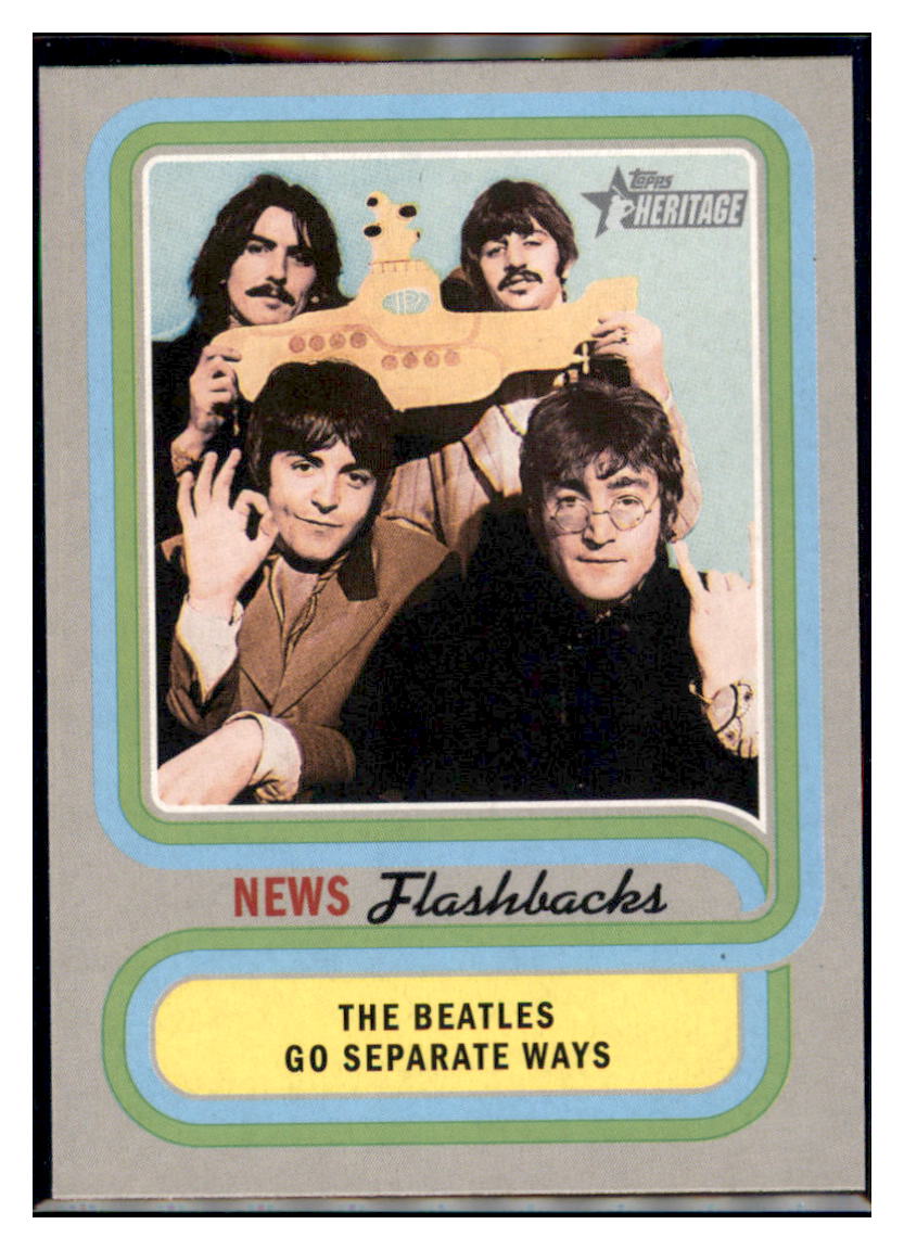 2019 Topps Heritage The Beatles break
  up     #NF-11 Baseball card    TMH1B simple Xclusive Collectibles   