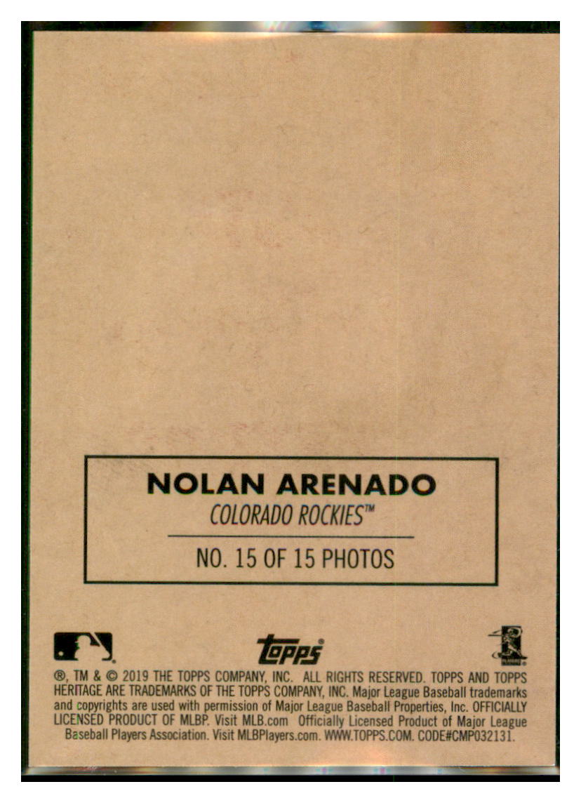 2019 Topps Heritage Nolan Arenado    Colorado Rockies #THC-468 Baseball
  card    TMH1B simple Xclusive Collectibles   