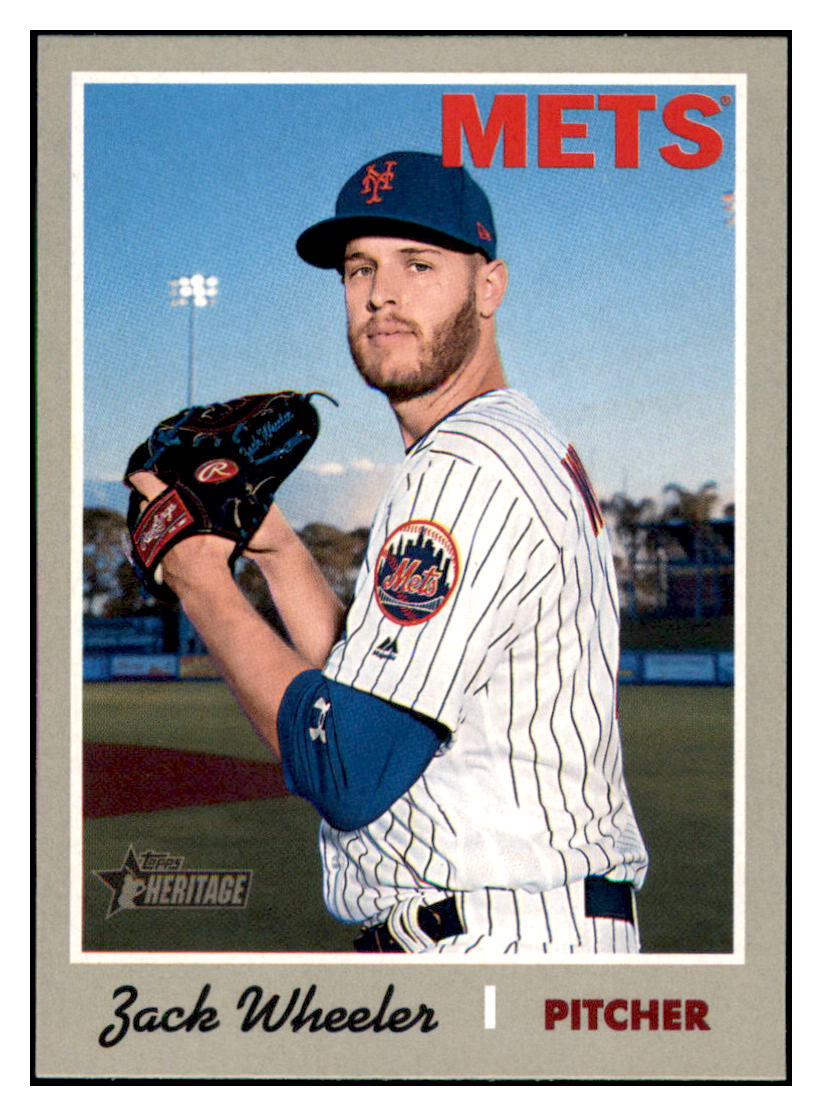 2019 Topps Heritage Zack Wheeler    New York Mets #300 Baseball card    TMH1B_1a simple Xclusive Collectibles   