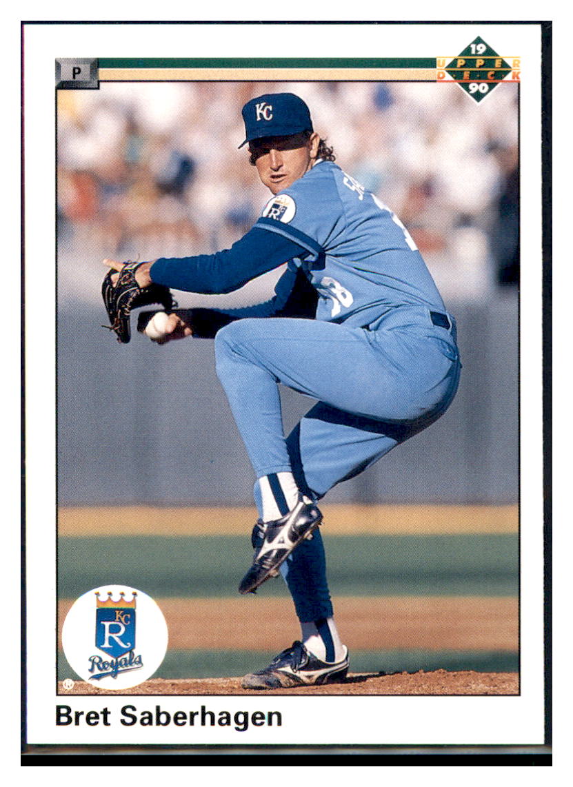1990 Upper Deck Bret Saberhagen    Kansas City Royals #326 Baseball
  card   VSMP1IMB simple Xclusive Collectibles   