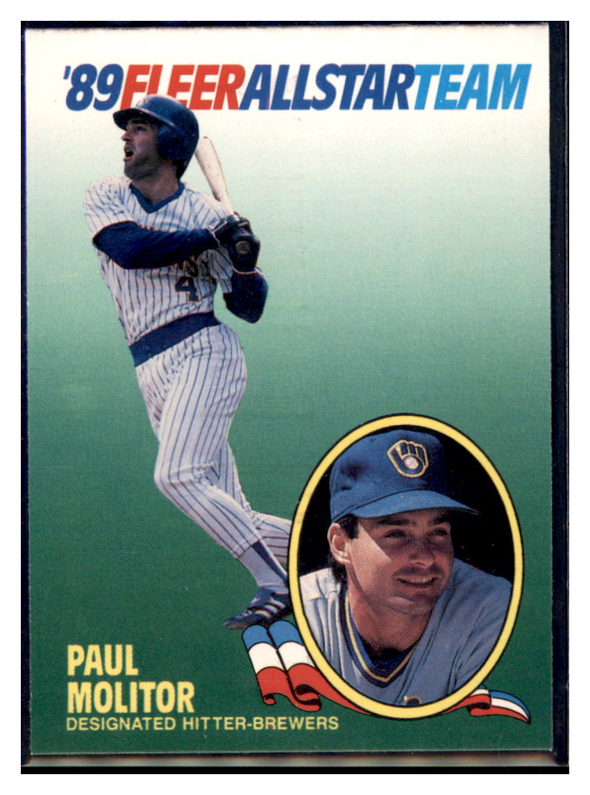 1989 Fleer Paul Molitor    Milwaukee Brewers #8 Baseball card   VSMP1IMB simple Xclusive Collectibles   