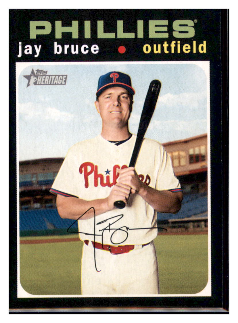 2020 Topps Heritage Jay Bruce    Philadelphia Phillies #79 Baseball
  card   VSMP1IMB simple Xclusive Collectibles   