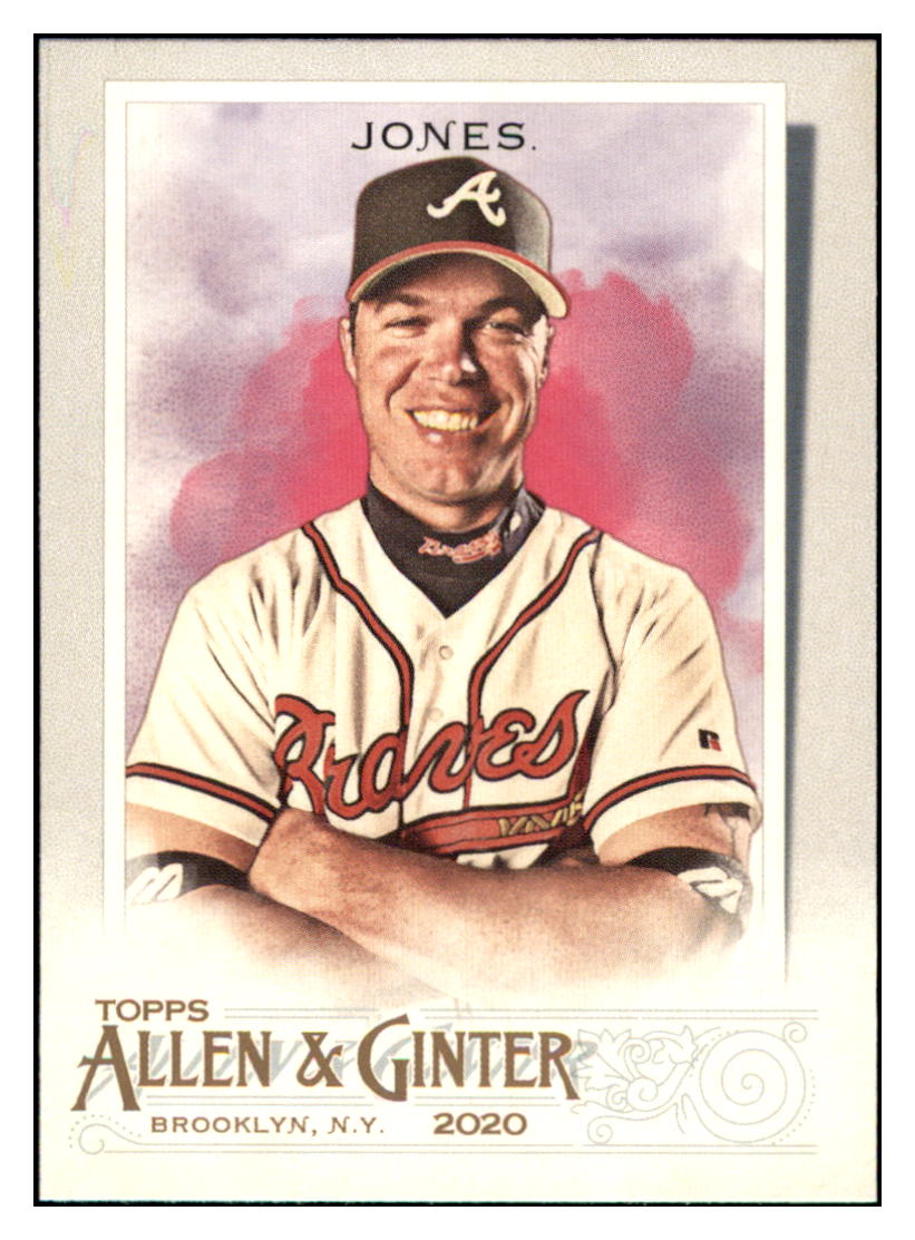 2020 Topps Allen & Ginter Chipper
  Jones    Atlanta Braves #76 Baseball
  card   VSMP1IMB simple Xclusive Collectibles   