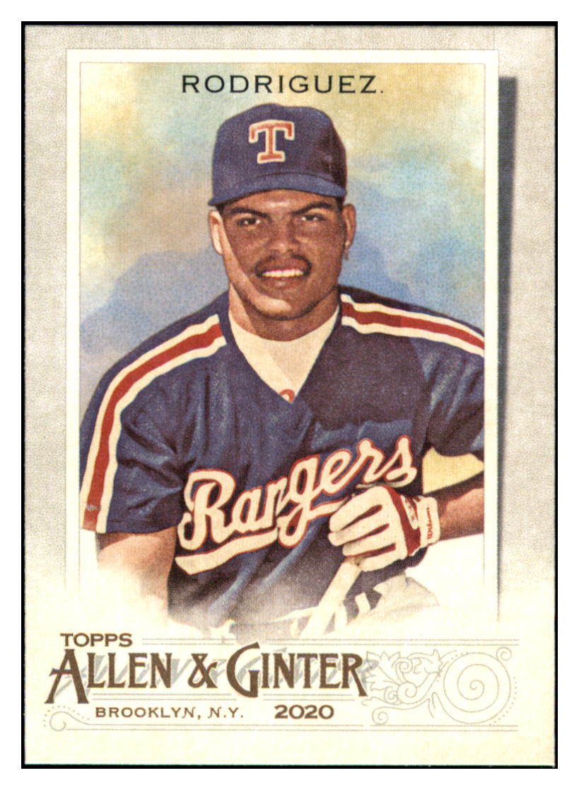 2020 Topps Allen & Ginter Ivan
  Rodriguez    Texas Rangers #52 Baseball
  card   VSMP1IMB simple Xclusive Collectibles   