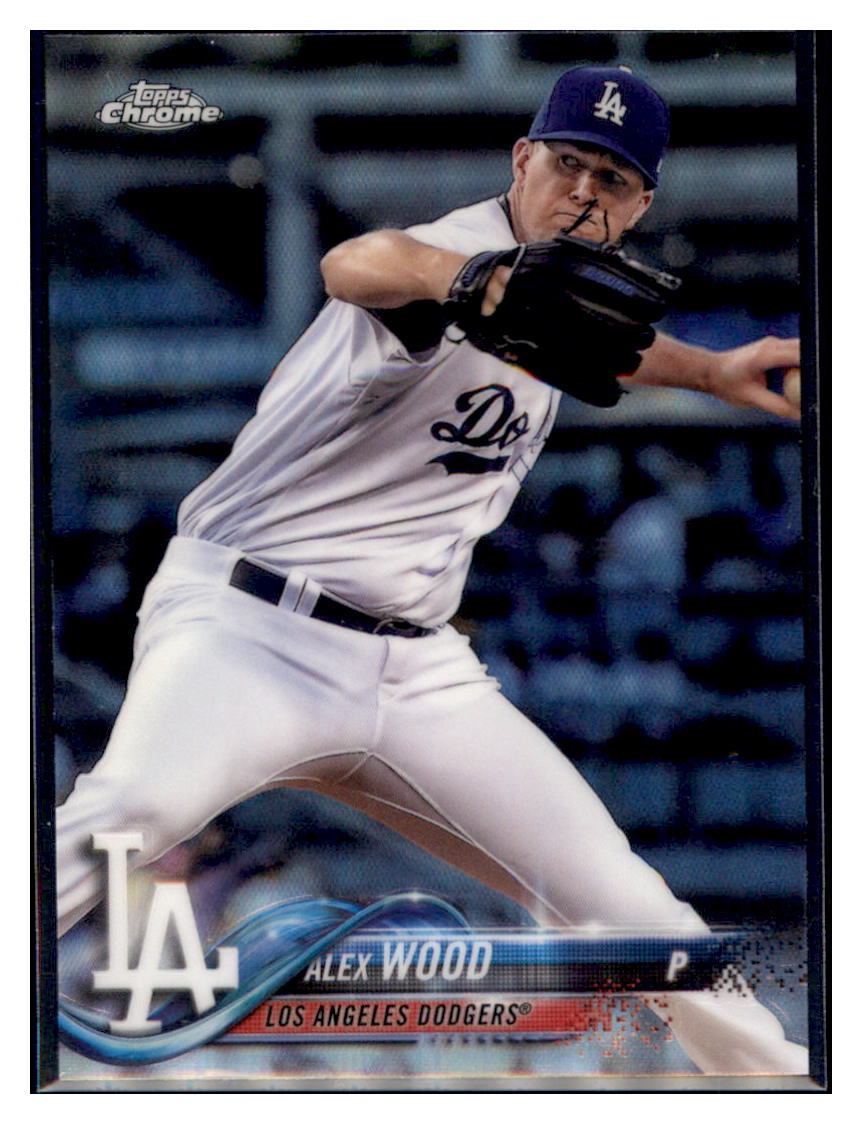 2018 Topps Chrome Alex Wood    Los Angeles Dodgers #39 Baseball
  card   VSMP1IMB_1b simple Xclusive Collectibles   